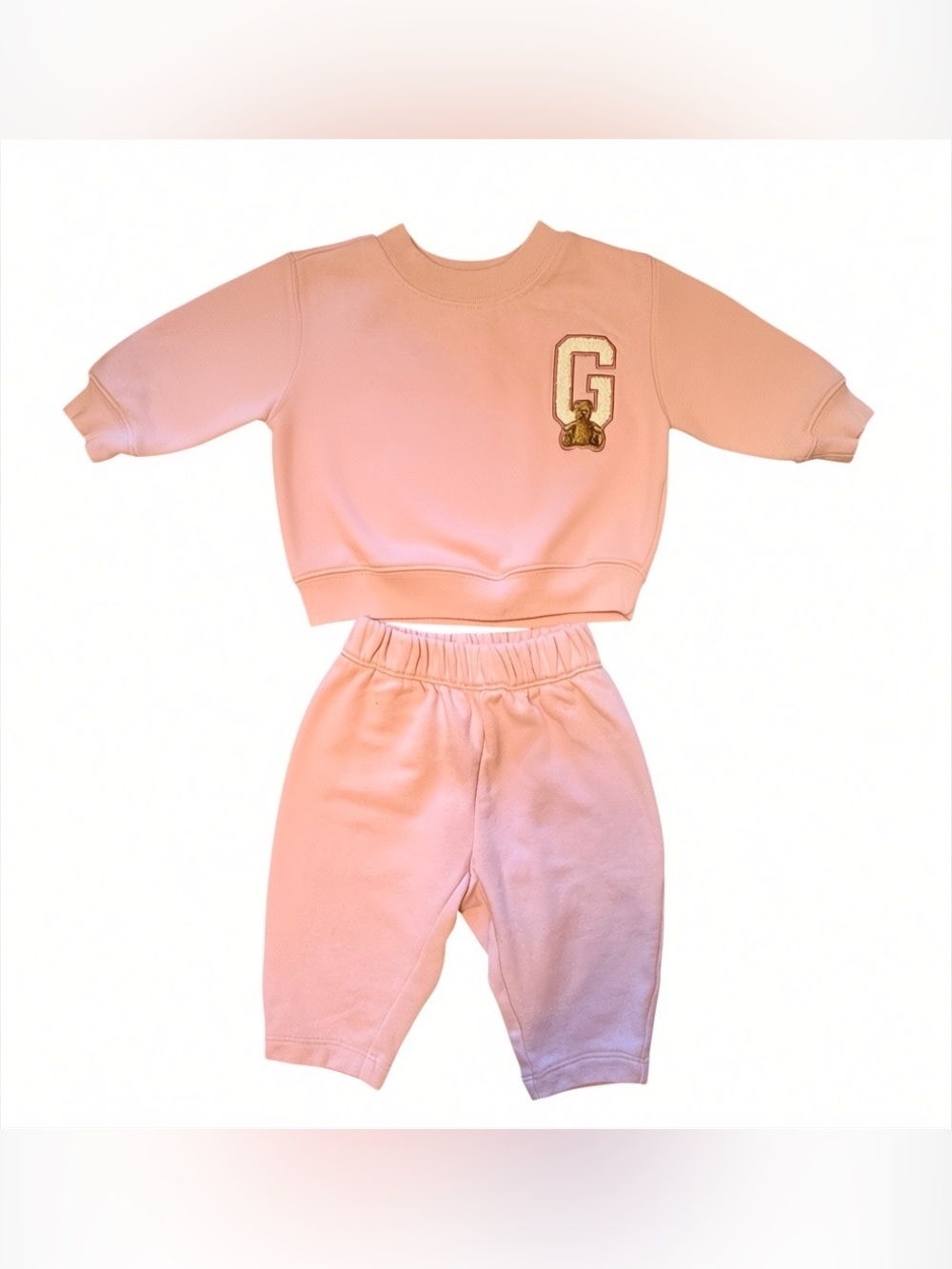 BABY GAP Pink Kids Sweatshirt & Jogger Set 3-6M